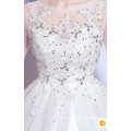 Кружева аппликация тонкий Fit принцесса рукавов бальное платье свадебное платье